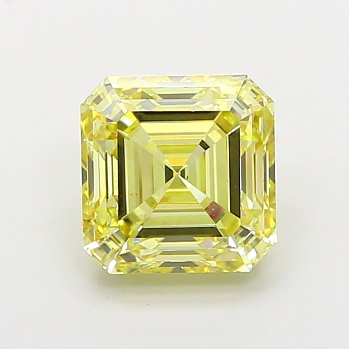 Loose Diamond - ASSCHER 3.52ct Fancy Yellow VS2: Loose Diamond - ASSCHER 3.52ct Fancy Yellow VS2 Source: This is a real non-mined Diamond that has been grown in a lab Shape: ASSCHER Carats: 3.52 Color: Fancy Yellow Certification: IGI Video: