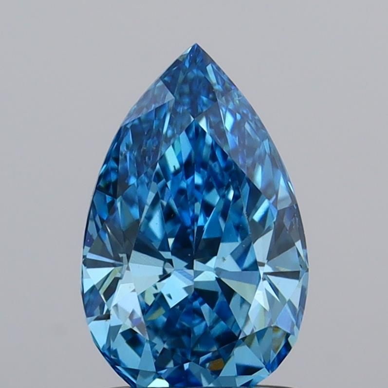 Loose Diamond - PEAR 1.05ct Fancy Vivid Blue VS2: Loose Diamond - PEAR 1.05ct Fancy Vivid Blue VS2 Source: This is a real non-mined Diamond that has been grown in a lab Shape: PEAR Carats: 1.05 Color: Fancy Vivid Blue Certification: IGI Video: