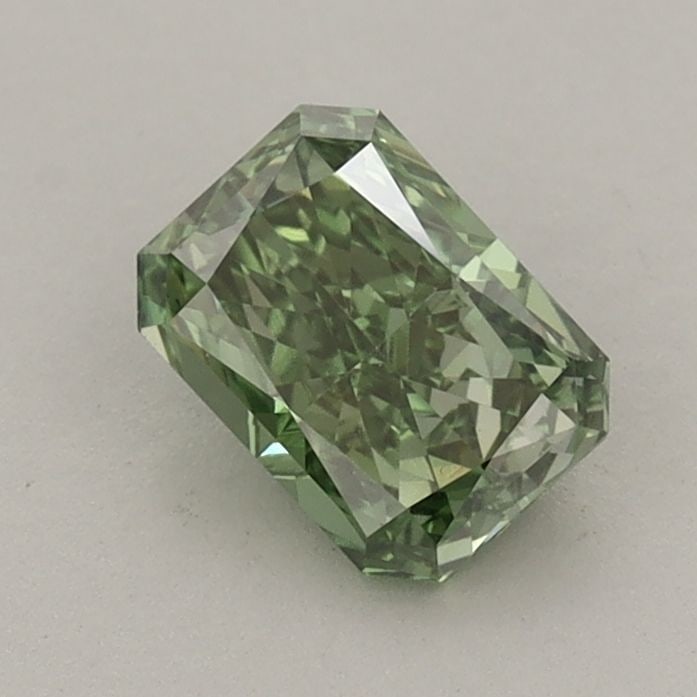 Loose Diamond - RADIANT 0.76ct Fancy Vivid Green VS1: Loose Diamond - RADIANT 0.76ct Fancy Vivid Green VS1 Source: This is a real non-mined Diamond that has been grown in a lab Shape: RADIANT Carats: 0.76 Color: Fancy Vivid Green Certification: IGI The D
