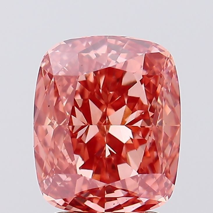 Loose Diamond - CUSHION MODIFIED 3.08ct Fancy Vivid Brownish Pink VS1 (1 of 1)