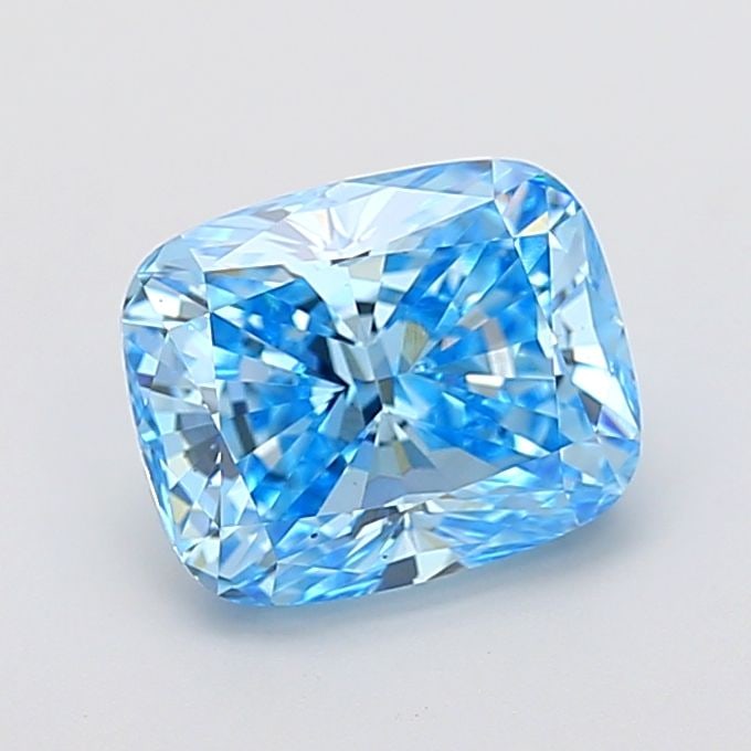 Loose Diamond - CUSHION MODIFIED 3.08ct Fancy Vivid Blue VS2: Loose Diamond - CUSHION MODIFIED 3.08ct Fancy Vivid Blue VS2 Source: This is a real non-mined Diamond that has been grown in a lab Shape: CUSHION MODIFIED Carats: 3.08 Color: Fancy Vivid Blue Certific