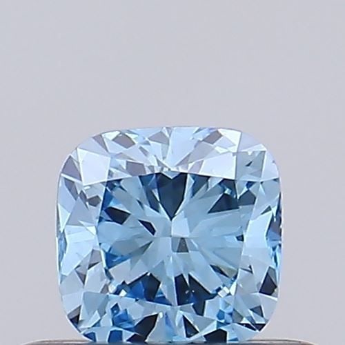 Loose Diamond - CUSHION BRILLIANT 0.49ct Fancy Vivid Blue VS1: Loose Diamond - CUSHION BRILLIANT 0.49ct Fancy Vivid Blue VS1 Source: This is a real non-mined Diamond that has been grown in a lab Shape: CUSHION BRILLIANT Carats: 0.49 Color: Fancy Vivid Blue Certif
