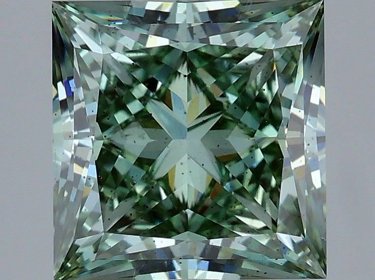 Loose Diamond - PRINCESS 3.01ct Fancy Vivid Green SI1: Loose Diamond - PRINCESS 3.01ct Fancy Vivid Green SI1 Source: This is a real non-mined Diamond that has been grown in a lab Shape: PRINCESS Carats: 3.01 Color: Fancy Vivid Green Certification: IGI Vid