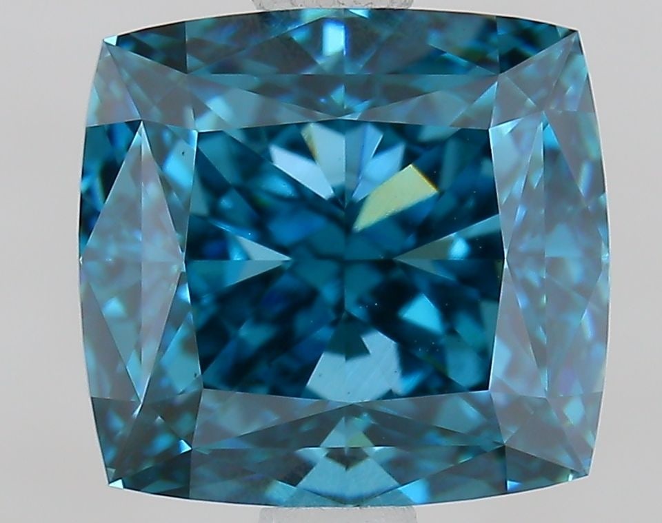 Loose Diamond - CUSHION MODIFIED 2.08ct Fancy Vivid Blue VS1: Loose Diamond - CUSHION MODIFIED 2.08ct Fancy Vivid Blue VS1 Source: This is a real non-mined Diamond that has been grown in a lab Shape: CUSHION MODIFIED Carats: 2.08 Color: Fancy Vivid Blue Certific