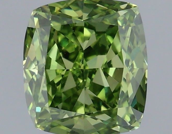 Loose Diamond - CUSHION MODIFIED 1.0ct Fancy Vivid Green VS1: Loose Diamond - CUSHION MODIFIED 1.0ct Fancy Vivid Green VS1 Source: This is a real non-mined Diamond that has been grown in a lab Shape: CUSHION MODIFIED Carats: 1.0 Color: Fancy Vivid Green Certific