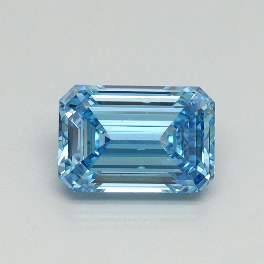 Loose Diamond - EMERALD 1.02ct Fancy Vivid Blue VS2: Loose Diamond - EMERALD 1.02ct Fancy Vivid Blue VS2 Source: This is a real non-mined Diamond that has been grown in a lab Shape: EMERALD Carats: 1.02 Color: Fancy Vivid Blue Certification: IGI Video: