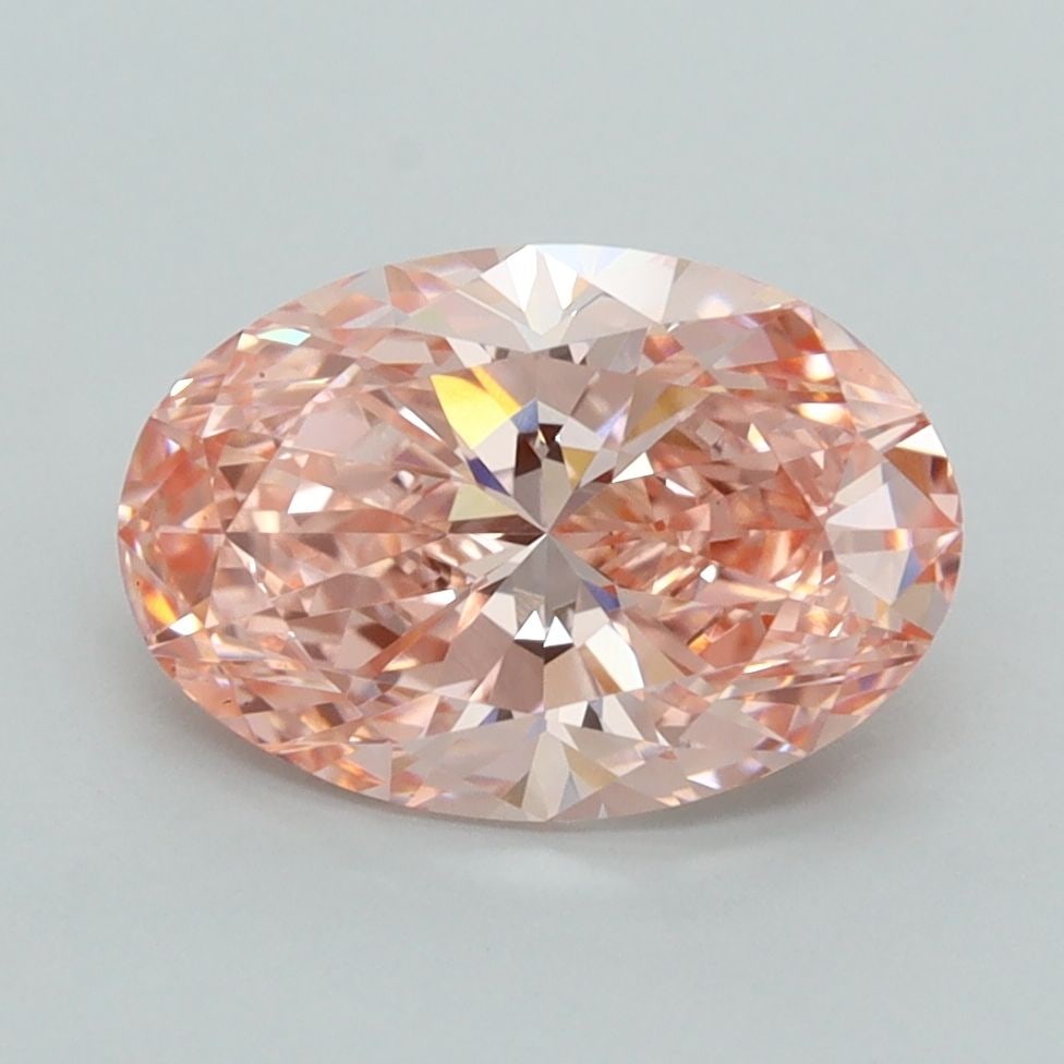 Loose Diamond - OVAL 2.35ct Fancy Vivid Pink VVS1: Loose Diamond - OVAL 2.35ct Fancy Vivid Pink VVS1 Source: This is a real non-mined Diamond that has been grown in a lab Shape: OVAL Carats: 2.35 Color: Fancy Vivid Pink Certification: IGI Video: