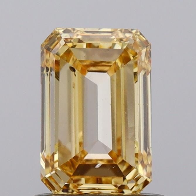 Loose Diamond - EMERALD 1.0ct Fancy Vivid Yellow SI1: Loose Diamond - EMERALD 1.0ct Fancy Vivid Yellow SI1 Source: This is a real non-mined Diamond that has been grown in a lab Shape: EMERALD Carats: 1.0 Color: Fancy Vivid Yellow Certification: NONE Vide