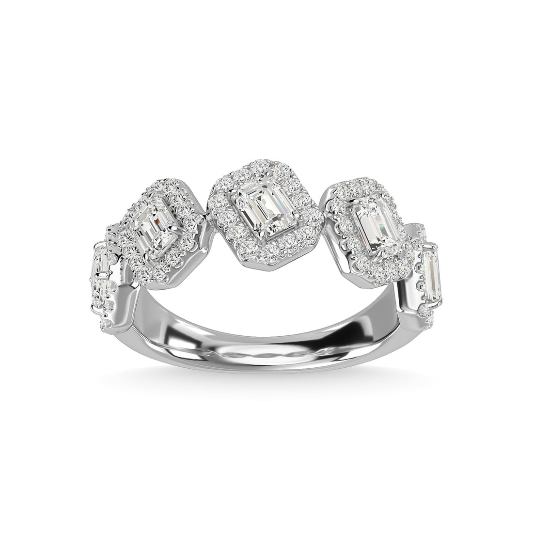 14K White Gold Diamond 1 5/8 Ct.Tw. Fashion Ring: 14K White Gold Diamond 1 5/8 Ct.Tw. Fashion Ring 14k White Gold Stone Color: G-h Stone Clarity: Si Each ring is presented in standard size 6.5. Complimentary resizing is available between sizes 510 (i