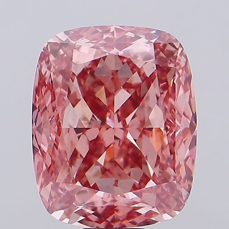 Loose Diamond - CUSHION MODIFIED 18.06ct Fancy Vivid Pink VS2: Loose Diamond - CUSHION MODIFIED 18.06ct Fancy Vivid Pink VS2 Source: This is a real non-mined Diamond that has been grown in a lab Shape: CUSHION MODIFIED Carats: 18.06 Color: Fancy Vivid Pink Certif