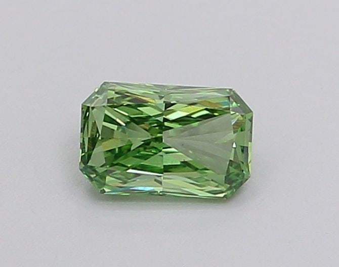 Loose Diamond - RADIANT 0.33ct Fancy Vivid Green VS1: Loose Diamond - RADIANT 0.33ct Fancy Vivid Green VS1 Source: This is a real non-mined Diamond that has been grown in a lab Shape: RADIANT Carats: 0.33 Color: Fancy Vivid Green Certification: IGI Video