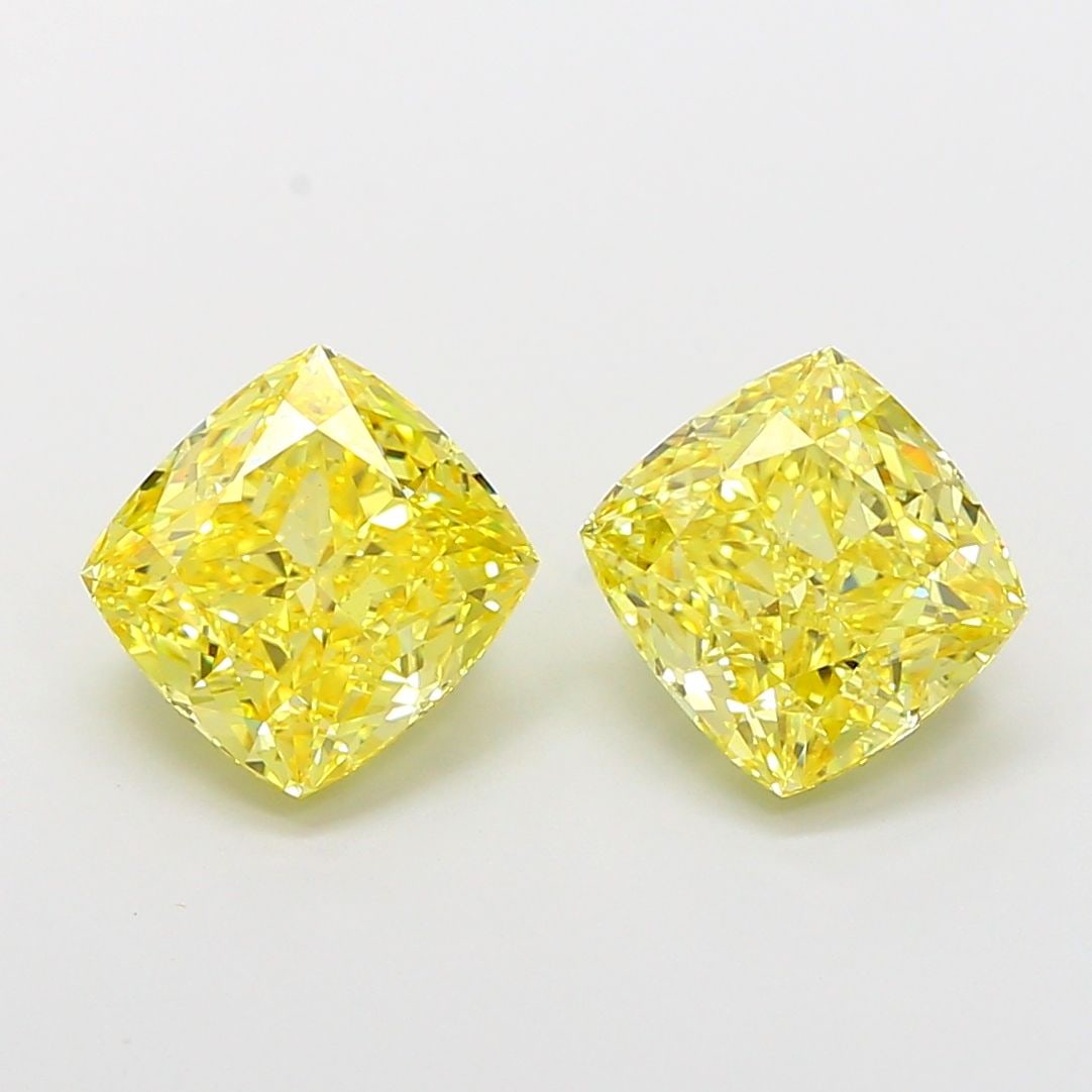 Loose Diamond - CUSHION MODIFIED 2.54ct Fancy Vivid Yellow VS1: Loose Diamond - CUSHION MODIFIED 2.54ct Fancy Vivid Yellow VS1 Source: This is a real non-mined Diamond that has been grown in a lab Shape: CUSHION MODIFIED Carats: 2.54 Color: Fancy Vivid Yellow Cert