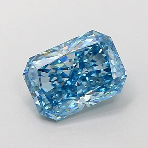 Loose Diamond - RADIANT 1.24ct Fancy Vivid Blue VS1: Loose Diamond - RADIANT 1.24ct Fancy Vivid Blue VS1 Source: This is a real non-mined Diamond that has been grown in a lab Shape: RADIANT Carats: 1.24 Color: Fancy Vivid Blue Certification: IGI Video: