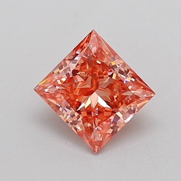 Loose Diamond - PRINCESS 0.71ct Fancy Intense Pinkish Orange VS2: Loose Diamond - PRINCESS 0.71ct Fancy Intense Pinkish Orange VS2 Source: This is a real non-mined Diamond that has been grown in a lab Shape: PRINCESS Carats: 0.71 Color: Fancy Intense Pinkish Orange 