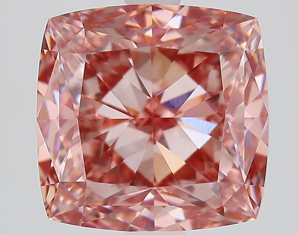 Loose Diamond - CUSHION MODIFIED 4.16ct Fancy Intense Pink VVS2: Loose Diamond - CUSHION MODIFIED 4.16ct Fancy Intense Pink VVS2 Source: This is a real non-mined Diamond that has been grown in a lab Shape: CUSHION MODIFIED Carats: 4.16 Color: Fancy Intense Pink Cer