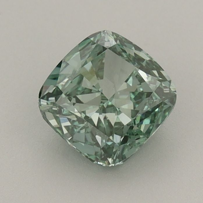 Loose Diamond - CUSHION MODIFIED 0.97ct Fancy Vivid Green VS1: Loose Diamond - CUSHION MODIFIED 0.97ct Fancy Vivid Green VS1 Source: This is a real non-mined Diamond that has been grown in a lab Shape: CUSHION MODIFIED Carats: 0.97 Color: Fancy Vivid Green Certif