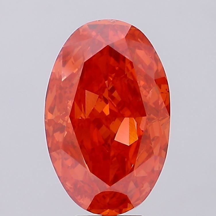 Loose Diamond - OVAL 11.09ct Fancy Vivid Red VS2: Loose Diamond - OVAL 11.09ct Fancy Vivid Red VS2 Source: This is a real non-mined Diamond that has been grown in a lab Shape: OVAL Carats: 11.09 Color: Fancy Vivid Red Certification: IGI Video: