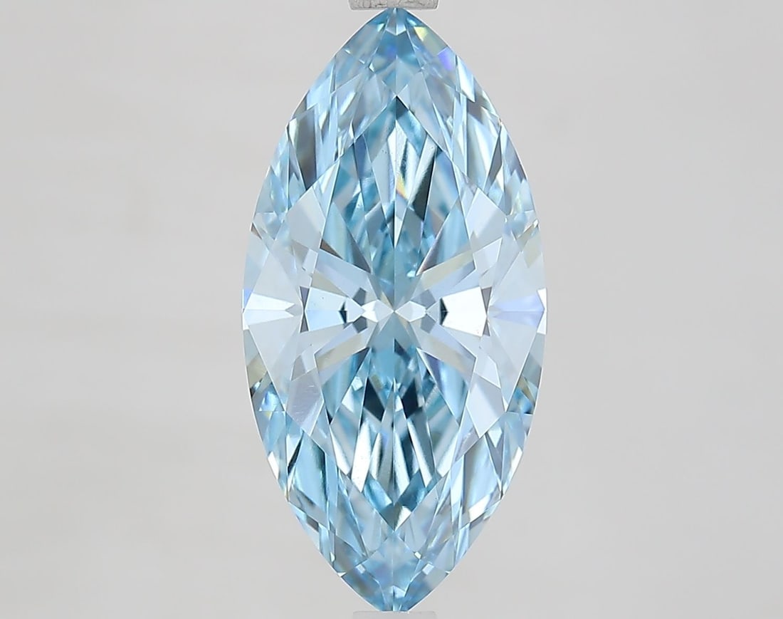 Loose Diamond - MARQUISE 3.08ct Fancy Vivid Blue VS1: Loose Diamond - MARQUISE 3.08ct Fancy Vivid Blue VS1 Source: This is a real non-mined Diamond that has been grown in a lab Shape: MARQUISE Carats: 3.08 Color: Fancy Vivid Blue Certification: IGI