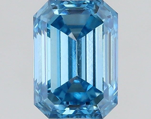 Loose Diamond - EMERALD 0.56ct Fancy Vivid Blue VS1: Loose Diamond - EMERALD 0.56ct Fancy Vivid Blue VS1 Source: This is a real non-mined Diamond that has been grown in a lab Shape: EMERALD Carats: 0.56 Color: Fancy Vivid Blue Certification: IGI Video: