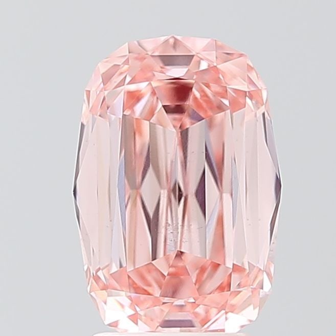 Loose Diamond - CUSHION MODIFIED 2.6ct Fancy Intense Pink VS1: Loose Diamond - CUSHION MODIFIED 2.6ct Fancy Intense Pink VS1 Source: This is a real non-mined Diamond that has been grown in a lab Shape: CUSHION MODIFIED Carats: 2.6 Color: Fancy Intense Pink Certif