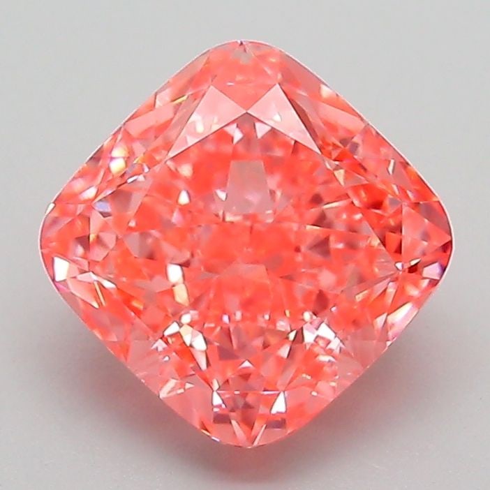Loose Diamond - CUSHION MODIFIED 2.11ct Fancy Vivid Pink VVS2: Loose Diamond - CUSHION MODIFIED 2.11ct Fancy Vivid Pink VVS2 Source: This is a real non-mined Diamond that has been grown in a lab Shape: CUSHION MODIFIED Carats: 2.11 Color: Fancy Vivid Pink Certifi
