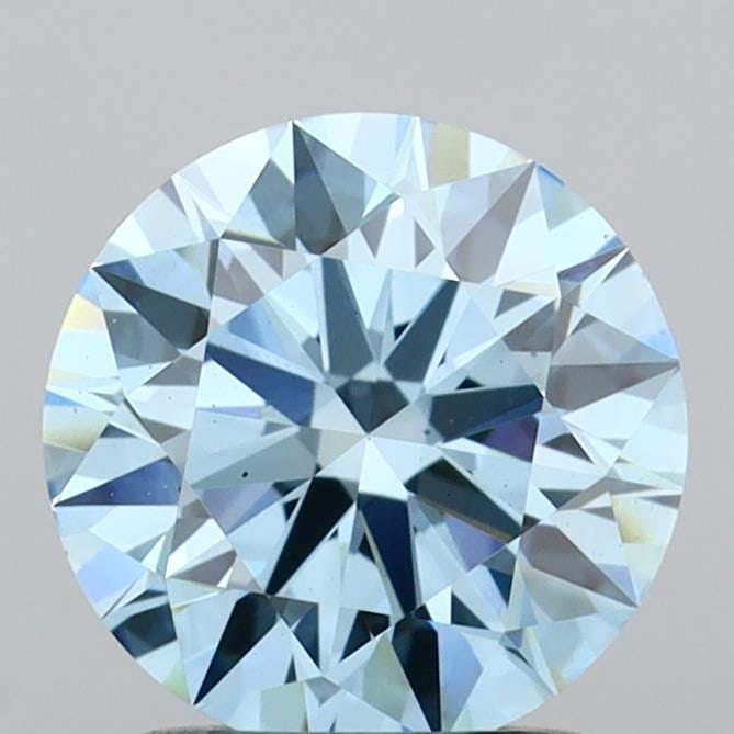 Ideal Loose Diamond - ROUND 1.55ct Fancy Vivid Blue VS1: Ideal Loose Diamond - ROUND 1.55ct Fancy Vivid Blue VS1 Source: This is a real non-mined Diamond that has been grown in a lab Shape: ROUND Carats: 1.55 Color: Fancy Vivid Blue Certification: IGI Video