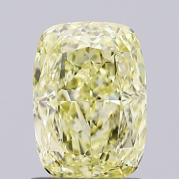 Loose Diamond - CUSHION MODIFIED 1.26ct Fancy Intense Yellow VS2: Loose Diamond - CUSHION MODIFIED 1.26ct Fancy Intense Yellow VS2 Source: This is a real non-mined Diamond that has been grown in a lab Shape: CUSHION MODIFIED Carats: 1.26 Color: Fancy Intense Yellow 
