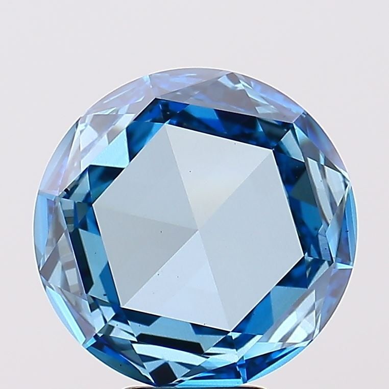 Loose Diamond - ROSE 4.82ct Fancy Vivid Blue VS2: Loose Diamond - ROSE 4.82ct Fancy Vivid Blue VS2 Source: This is a real non-mined Diamond that has been grown in a lab Shape: ROSE Carats: 4.82 Color: Fancy Vivid Blue Certification: IGI Video: