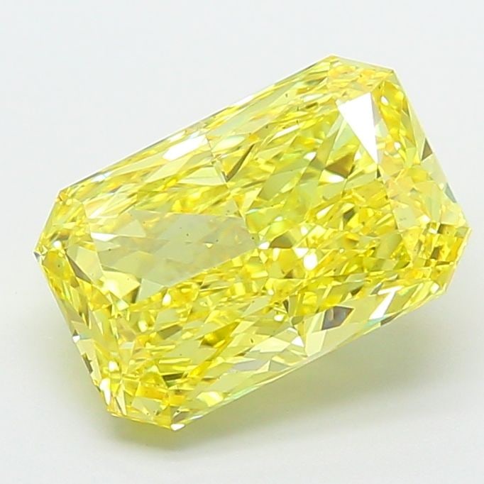 Loose Diamond - RADIANT 5.5ct Fancy Vivid Yellow VS2: Loose Diamond - RADIANT 5.5ct Fancy Vivid Yellow VS2 Source: This is a real non-mined Diamond that has been grown in a lab Shape: RADIANT Carats: 5.5 Color: Fancy Vivid Yellow Certification: IGI Video