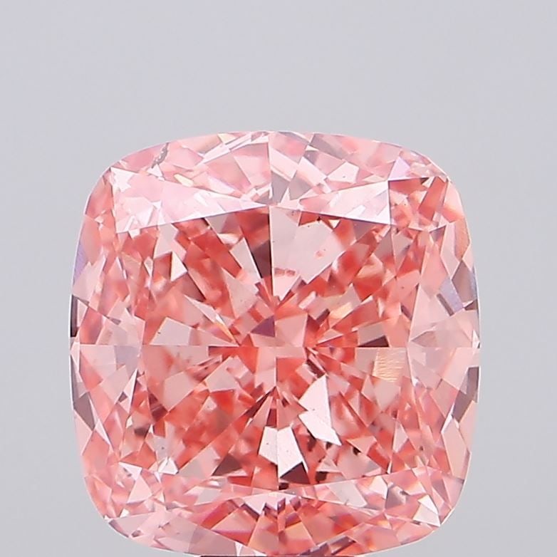 Loose Diamond - CUSHION MODIFIED 12.1ct Fancy Vivid Pink VS2: Loose Diamond - CUSHION MODIFIED 12.1ct Fancy Vivid Pink VS2 Source: This is a real non-mined Diamond that has been grown in a lab Shape: CUSHION MODIFIED Carats: 12.1 Color: Fancy Vivid Pink Certific