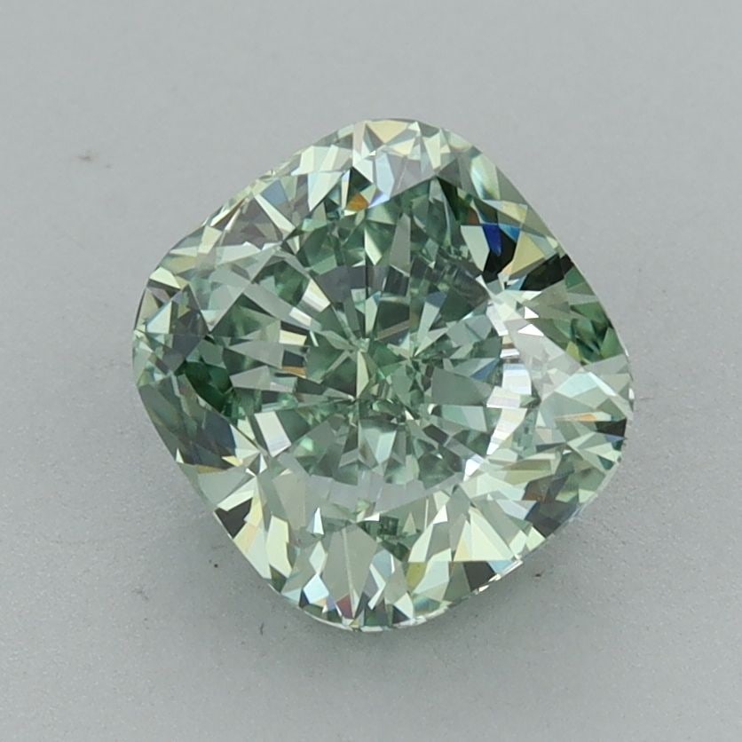 Loose Diamond - CUSHION MODIFIED 2.08ct Fancy Vivid Green VS1: Loose Diamond - CUSHION MODIFIED 2.08ct Fancy Vivid Green VS1 Source: This is a real non-mined Diamond that has been grown in a lab Shape: CUSHION MODIFIED Carats: 2.08 Color: Fancy Vivid Green Certif