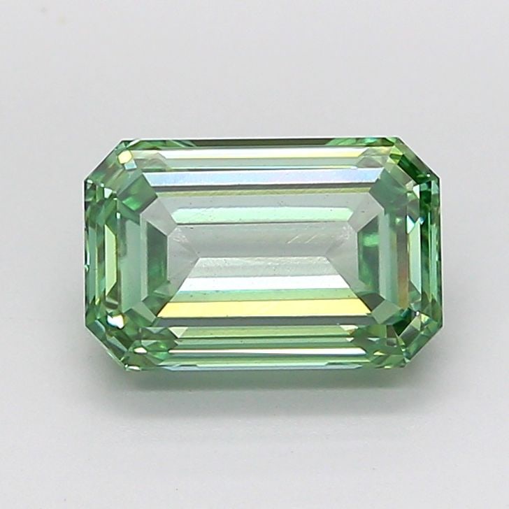 Loose Diamond - EMERALD 3.06ct Fancy Vivid Green VS2: Loose Diamond - EMERALD 3.06ct Fancy Vivid Green VS2 Source: This is a real non-mined Diamond that has been grown in a lab Shape: EMERALD Carats: 3.06 Color: Fancy Vivid Green Certification: IGI