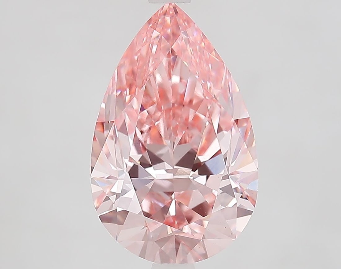 Loose Diamond - PEAR 3.81ct Fancy Vivid Pink VS1: Loose Diamond - PEAR 3.81ct Fancy Vivid Pink VS1 Source: This is a real non-mined Diamond that has been grown in a lab Shape: PEAR Carats: 3.81 Color: Fancy Vivid Pink Certification: IGI Video: Video