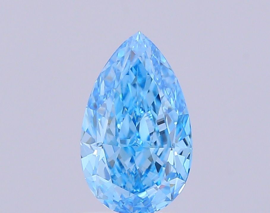 Loose Diamond - PEAR 1.72ct Fancy Vivid Blue VS1: Loose Diamond - PEAR 1.72ct Fancy Vivid Blue VS1 Source: This is a real non-mined Diamond that has been grown in a lab Shape: PEAR Carats: 1.72 Color: Fancy Vivid Blue Certification: IGI Video: