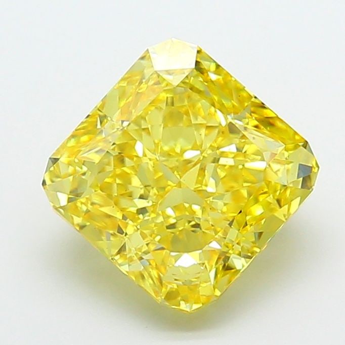 Loose Diamond - CUSHION MODIFIED 4.73ct Fancy Vivid Yellow VS2: Loose Diamond - CUSHION MODIFIED 4.73ct Fancy Vivid Yellow VS2 Source: This is a real non-mined Diamond that has been grown in a lab Shape: CUSHION MODIFIED Carats: 4.73 Color: Fancy Vivid Yellow Cert