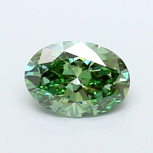 Loose Diamond - OVAL 1.5ct Fancy Vivid Green VS1: Loose Diamond - OVAL 1.5ct Fancy Vivid Green VS1 Source: This is a real non-mined Diamond that has been grown in a lab Shape: OVAL Carats: 1.5 Color: Fancy Vivid Green Certification: IGI Video: