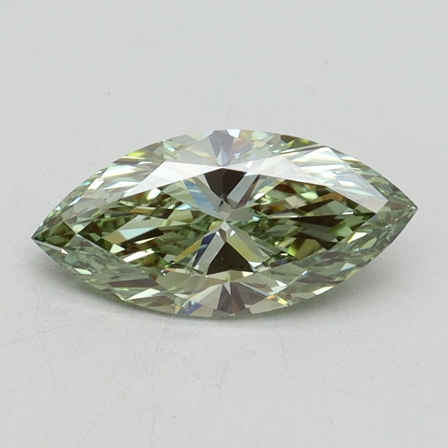 Loose Diamond - MARQUISE 1.0ct Fancy Vivid Green VS1: Loose Diamond - MARQUISE 1.0ct Fancy Vivid Green VS1 Source: This is a real non-mined Diamond that has been grown in a lab Shape: MARQUISE Carats: 1.0 Color: Fancy Vivid Green Certification: IGI Video