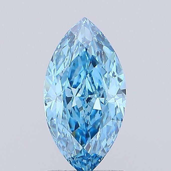 Loose Diamond - MARQUISE 1.62ct Fancy Vivid Blue VS1: Loose Diamond - MARQUISE 1.62ct Fancy Vivid Blue VS1 Source: This is a real non-mined Diamond that has been grown in a lab Shape: MARQUISE Carats: 1.62 Color: Fancy Vivid Blue Certification: IGI Video