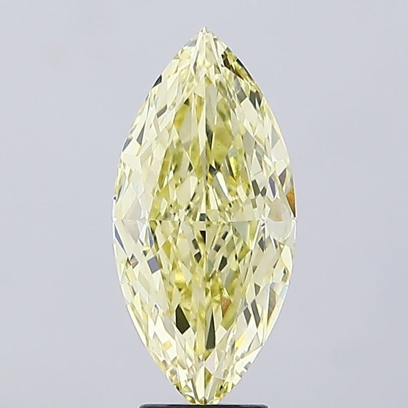 Loose Diamond - MARQUISE 5.06ct Fancy Yellow VS1: Loose Diamond - MARQUISE 5.06ct Fancy Yellow VS1 Source: This is a real non-mined Diamond that has been grown in a lab Shape: MARQUISE Carats: 5.06 Color: Fancy Yellow Certification: IGI Video: