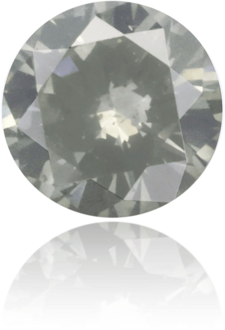 Loose Diamond - ROUND 0.46ct Fancy Intense Greenish Gray I1: Loose Diamond - ROUND 0.46ct Fancy Intense Greenish Gray I1 Source: Natural Shape: ROUND Carats: 0.46 Color: Fancy Intense Greenish Gray Certification: NONE The Diamond Depot Guarantee: All items in t