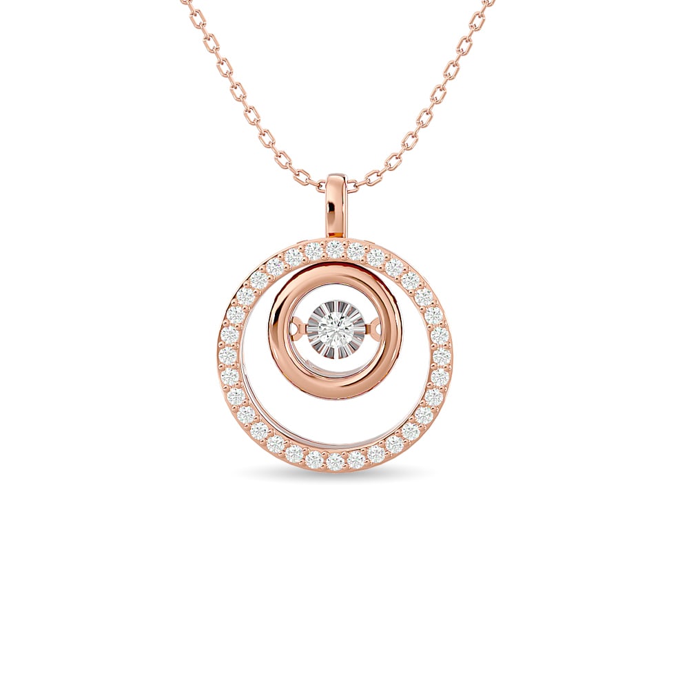 Diamond 1/4 Ct.tw Fashion Pendant in 14K Rose Gold: Diamond 1/4 Ct.tw Fashion Pendant in 14K Rose Gold 14k Rose Gold Stone Color: G-h Stone Clarity: I1 Unless otherwise specified, pendants that include a chain are paired with our standard 18-inch