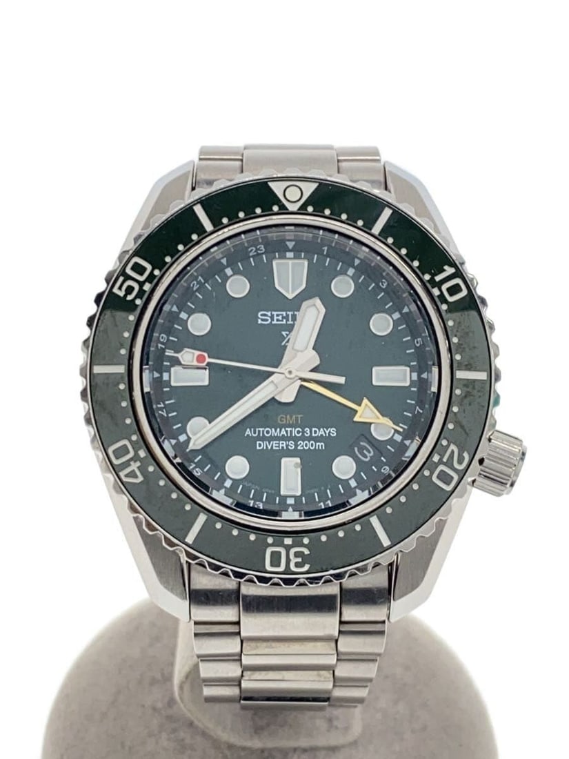 Seiko Prospex green diver stainless steel men's wristwatch 6R54-00D0 (1 of 6)