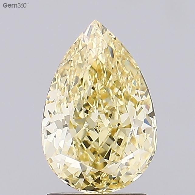 Loose Diamond - PEAR 2.01ct Fancy Yellow VS1: Loose Diamond - PEAR 2.01ct Fancy Yellow VS1 Source: This is a real non-mined Diamond that has been grown in a lab Shape: PEAR Carats: 2.01 Color: Fancy Yellow Certification: IGI Video: