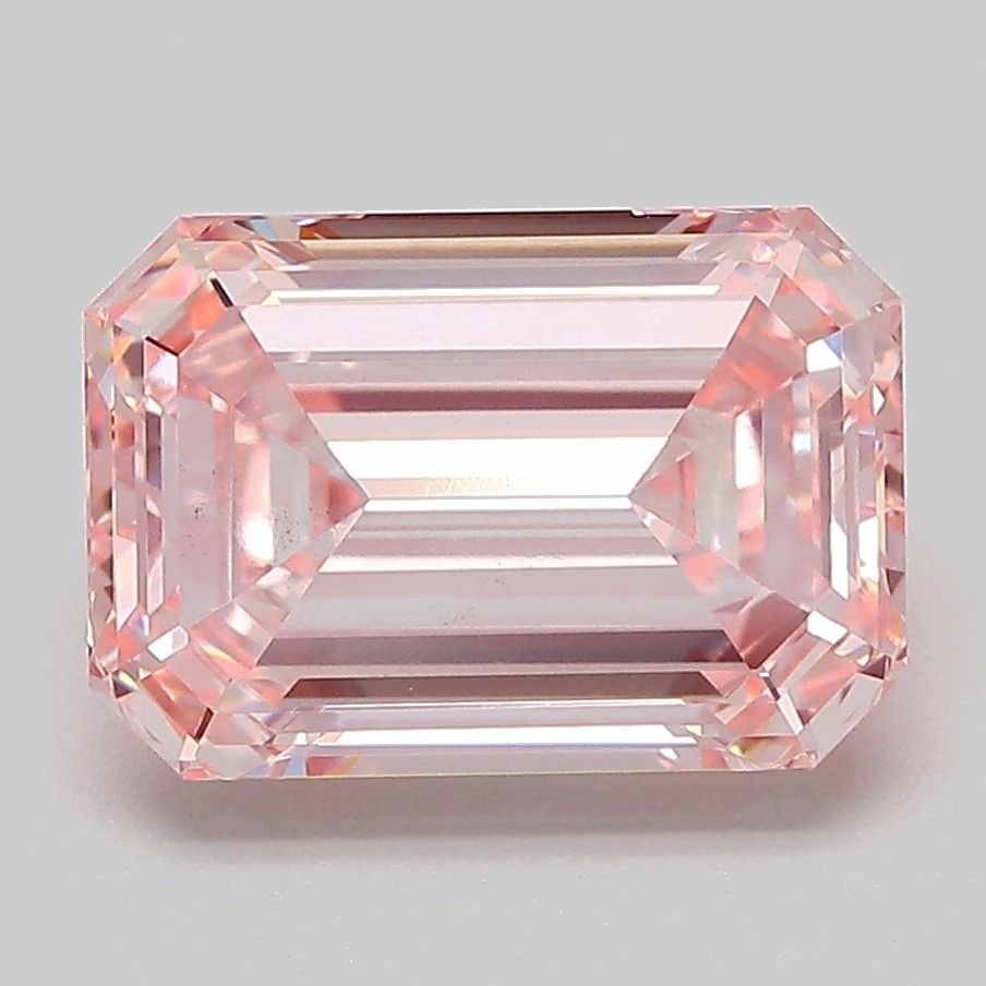 Loose Diamond - EMERALD 3.51ct Fancy Intense Pink VS2: Loose Diamond - EMERALD 3.51ct Fancy Intense Pink VS2 Source: This is a real non-mined Diamond that has been grown in a lab Shape: EMERALD Carats: 3.51 Color: Fancy Intense Pink Certification: IGI Vid