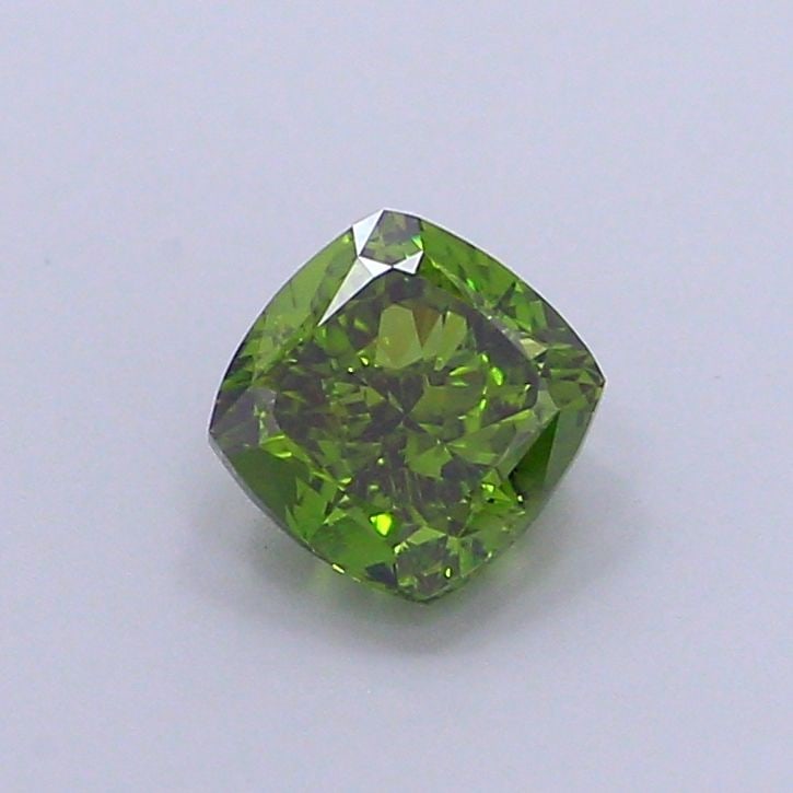 Loose Diamond - CUSHION MODIFIED 1.15ct Fancy Vivid Green VS2: Loose Diamond - CUSHION MODIFIED 1.15ct Fancy Vivid Green VS2 Source: This is a real non-mined Diamond that has been grown in a lab Shape: CUSHION MODIFIED Carats: 1.15 Color: Fancy Vivid Green Certif