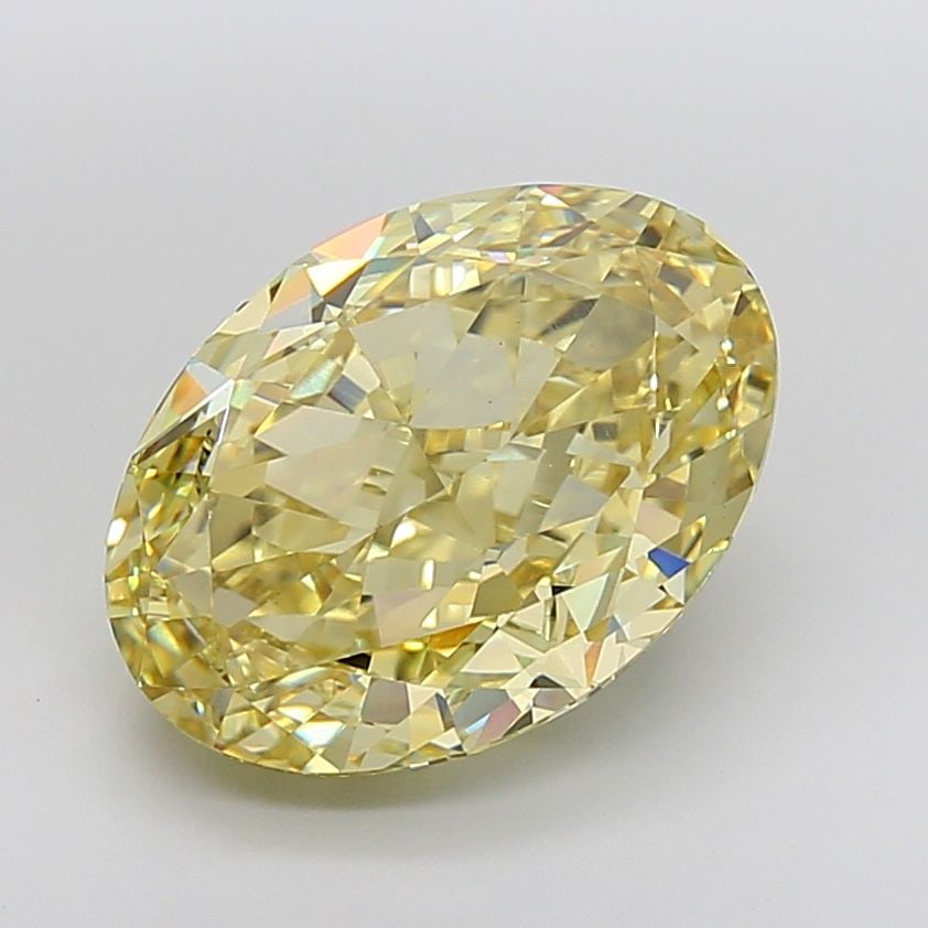 Loose Diamond - OVAL 10.18ct Fancy Intense Yellow VS1: Loose Diamond - OVAL 10.18ct Fancy Intense Yellow VS1 Source: This is a real non-mined Diamond that has been grown in a lab Shape: OVAL Carats: 10.18 Color: Fancy Intense Yellow Certification: IGI Vid