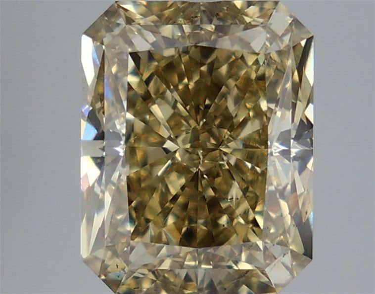 Loose Diamond - RADIANT 5.34ct Fancy Gray Yellow SI1: Loose Diamond - RADIANT 5.34ct Fancy Gray Yellow SI1 Source: This is a real non-mined Diamond that has been grown in a lab Shape: RADIANT Carats: 5.34 Color: Fancy Gray Yellow Certification: IGI Video