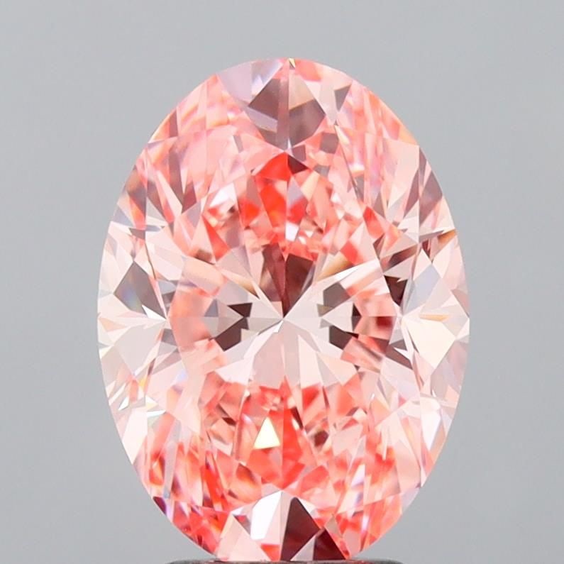 Loose Diamond - OVAL 3.56ct Fancy Vivid Pink VS1: Loose Diamond - OVAL 3.56ct Fancy Vivid Pink VS1 Source: This is a real non-mined Diamond that has been grown in a lab Shape: OVAL Carats: 3.56 Color: Fancy Vivid Pink Certification: IGI Video: