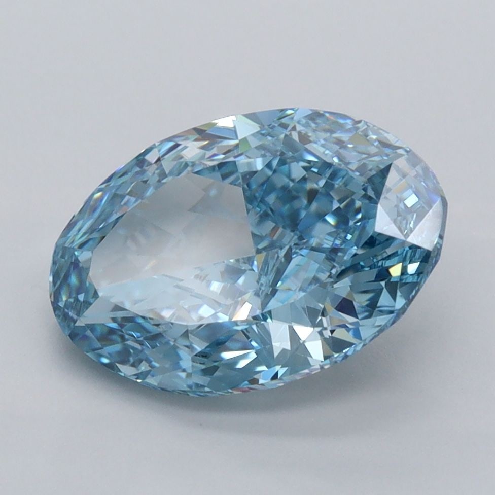 Loose Diamond - OVAL 2.95ct Fancy Vivid Blue VVS2: Loose Diamond - OVAL 2.95ct Fancy Vivid Blue VVS2 Source: This is a real non-mined Diamond that has been grown in a lab Shape: OVAL Carats: 2.95 Color: Fancy Vivid Blue Certification: IGI Video: