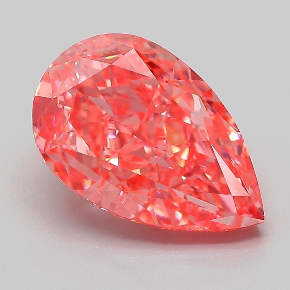 Loose Diamond - PEAR 4.21ct Fancy Vivid Pink VVS2: Loose Diamond - PEAR 4.21ct Fancy Vivid Pink VVS2 Source: This is a real non-mined Diamond that has been grown in a lab Shape: PEAR Carats: 4.21 Color: Fancy Vivid Pink Certification: IGI Video: